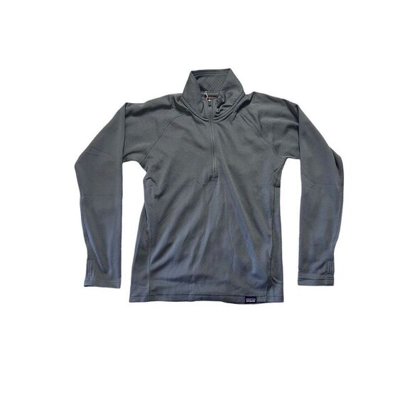 Patagonia Kid's Gray Baselayer Capilene Midweight Zip Neck Pullover Small NWT - Picture 1 of 6